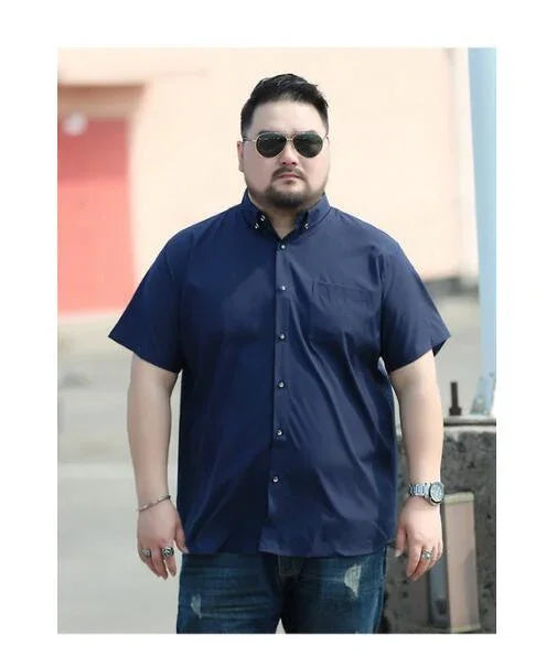 Camisa Masculina Manga Curta modelo Plus Size - Sleeve Classic / A Camisa Social Perfeita para os dias Quentes!