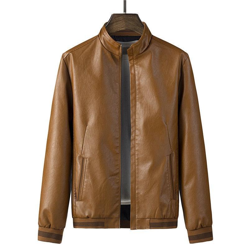 Jaqueta Masculina em Couro P.U - EleganceCoat / Encontre o Equilíbrio Perfeito entre Estilo e Conforto!