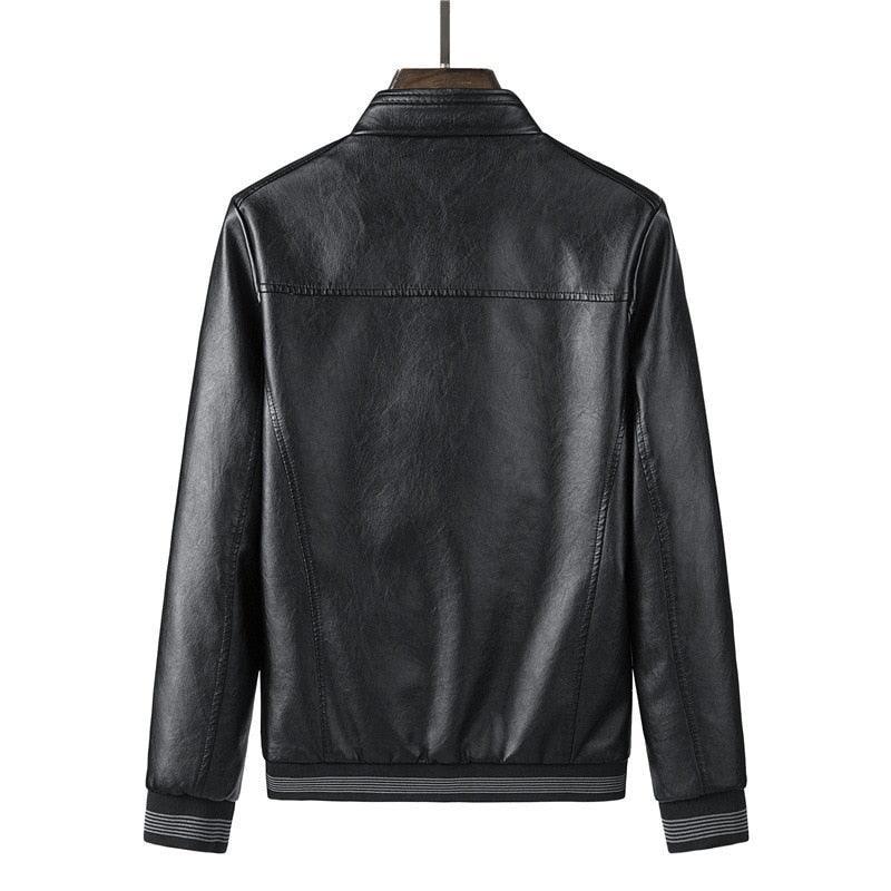 Jaqueta Masculina em Couro P.U - EleganceCoat / Encontre o Equilíbrio Perfeito entre Estilo e Conforto!