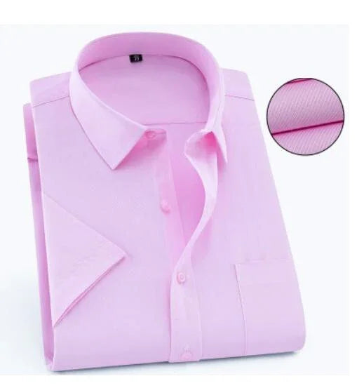 Camisa Masculina Manga Curta modelo Plus Size - Sleeve Classic / A Camisa Social Perfeita para os dias Quentes!