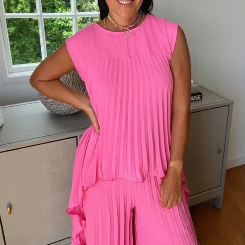 Conjunto Soraya™ em Viscose com Algodão e Design Assimétrico / Seu Novo Favorito para Impressionar com Conforto