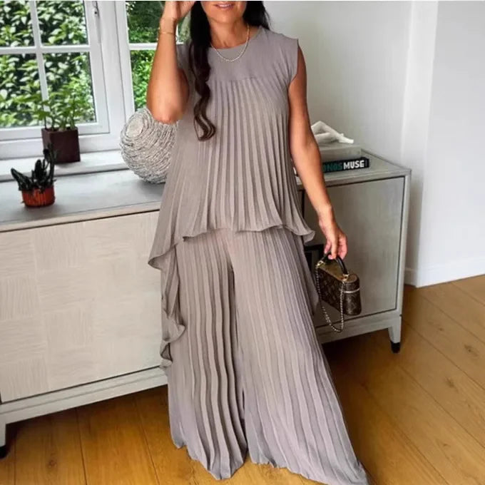 Conjunto Soraya™ em Viscose com Algodão e Design Assimétrico / Seu Novo Favorito para Impressionar com Conforto