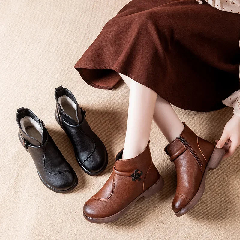 Bota Ana Catarina™ com Forração Macia e Solado Antiderrapante / Segurança e Elegância para os Dias Mais Frios!