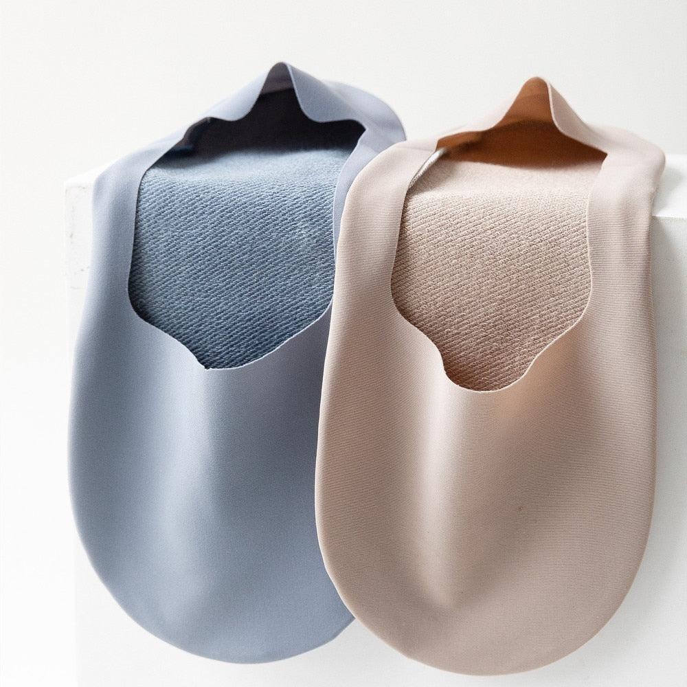 Meia Invisível em Seda Gelo 10 Pares / Tecnologia Antibacteriana e Antitranspirante