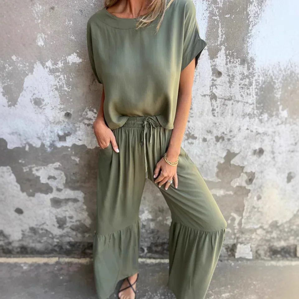 Conjunto Lucille™ com Toque Artesanal e Barra Detalhada / O Minimalismo Sofisticado que Vai Além do Básico!