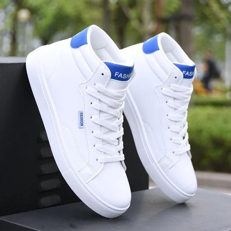 Tênis Masculino em Couro P.U - High White /A escolha ideal para quem busca sofisticação e praticidade!
