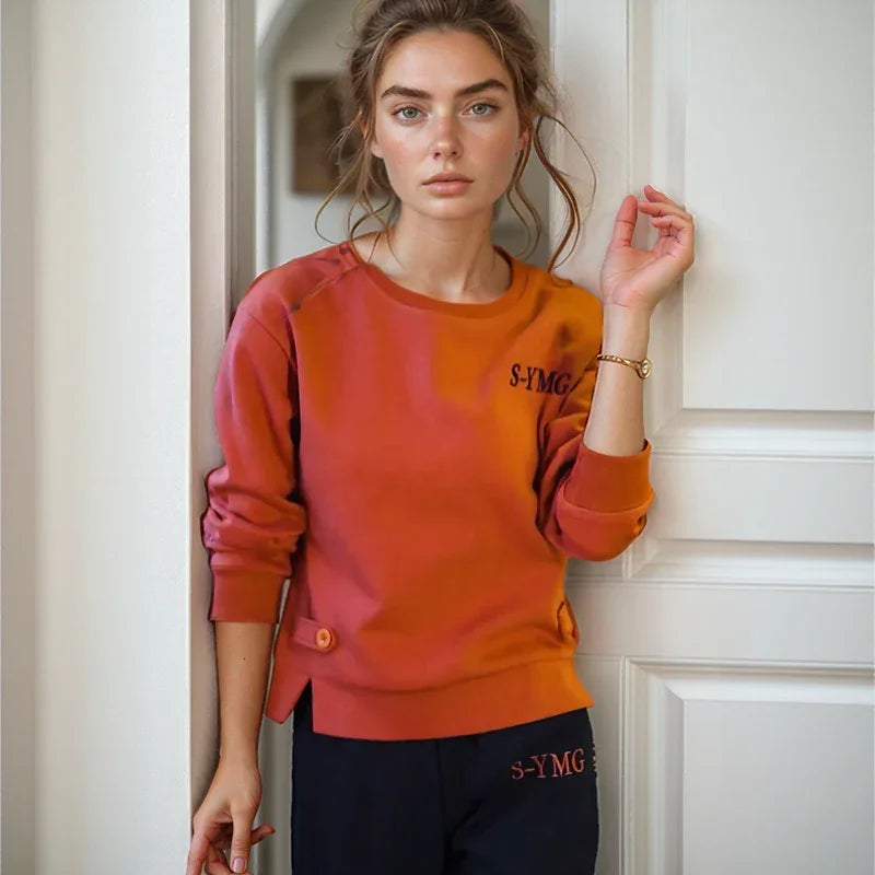 Conjunto Samira™ em Moletom com Estilo Casual e Bordado Delicado / Delicadeza e Estilo para Rotinas com Personalidade