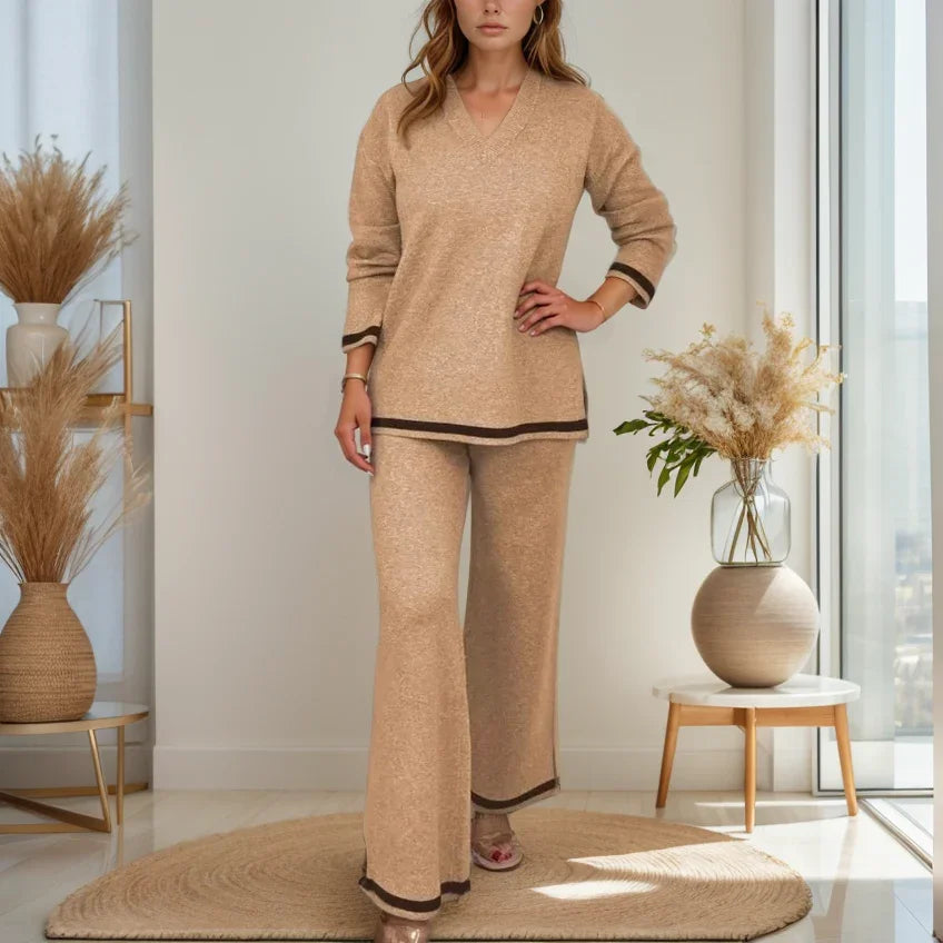 Conjunto Boston™ em Malha de Moletinho Soft com Detalhes Contrastantes / Conforto e Estilo que Se Encontram no Look Perfeito!