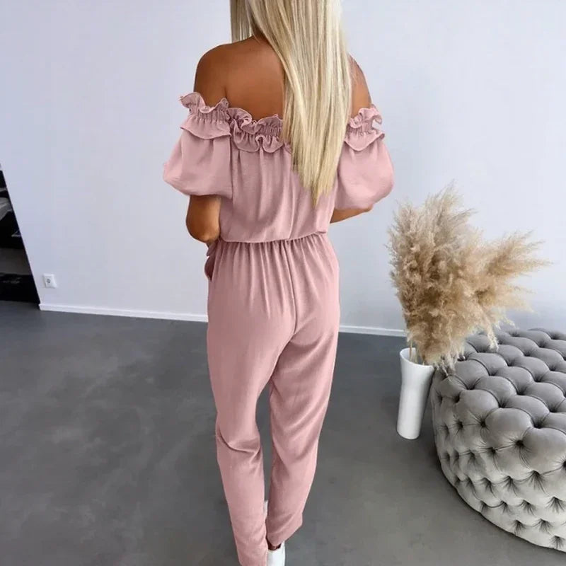 Macacão Dolce Vita™ com Mangas Bufantes e Decote Ombro a Ombro / O Frescor e Romance do Sul da França!