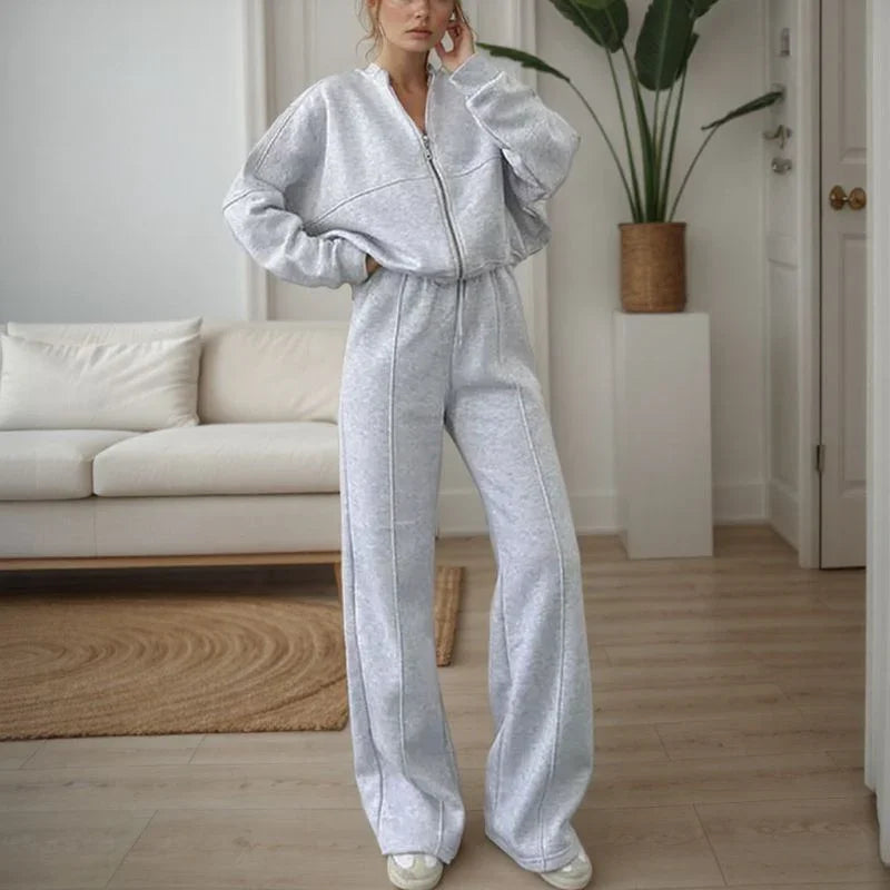 Conjunto Élan™ em Moletom Soft com Design Minimalista / Elegância Moderna e Conforto Premium Para Todas as Horas!