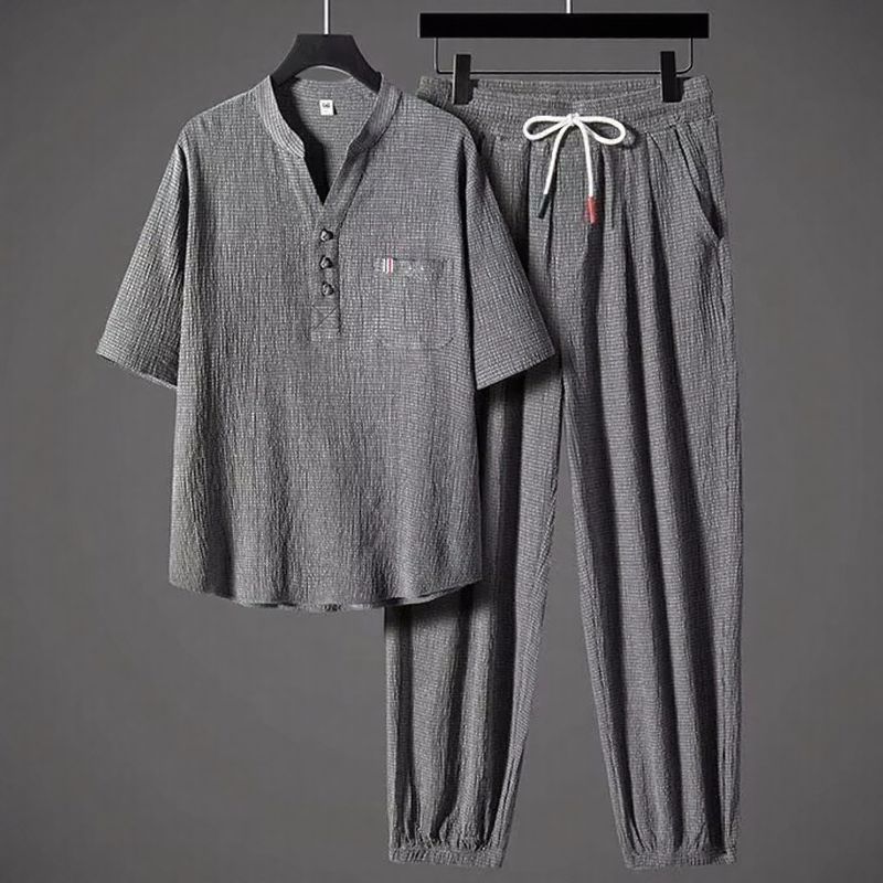 Conjunto Sartori™ em Viscose Premium com Gola Minimalista / O Ponto de Encontro Entre Conforto e Classe!