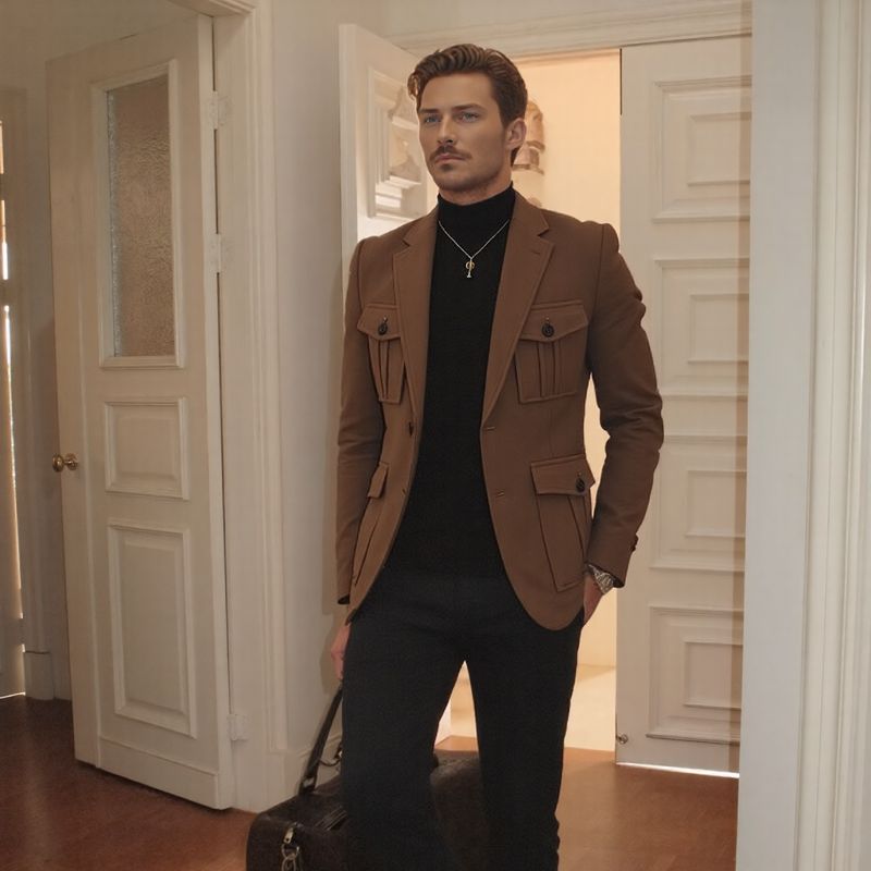 Blazer Casual Lauritz™ com Tecido Estruturado Premium / O Luxo Silencioso da Alfaiataria Italiana!