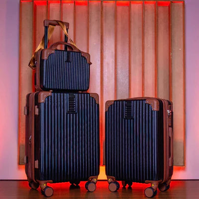 Kit 2 Malas de Viagem 10kg + 23kg com Frasqueira | Padrão ANAC | ABS Ultra Resistente | Rodas 360° | Cadeado TSA