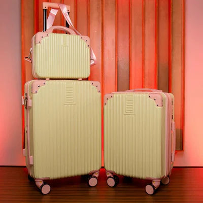 Kit 2 Malas de Viagem 10kg + 23kg com Frasqueira | Padrão ANAC | ABS Ultra Resistente | Rodas 360° | Cadeado TSA