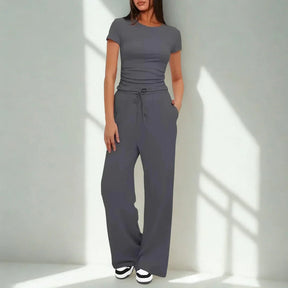 Conjunto Amália™ em Malha Premium de Algodão Misto / O Aconchego Chic Perfeito para Viagens, Passeios e Momentos de Bem-Estar!