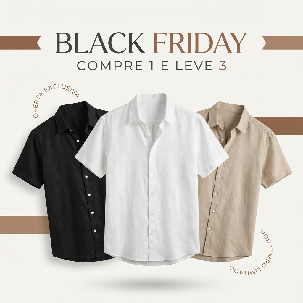 [COMPRE 1 E LEVE 3] Camisa Sospiro™ em Linho de Algodão Leve / Um Toque de Frescor e Minimalismo Premium!