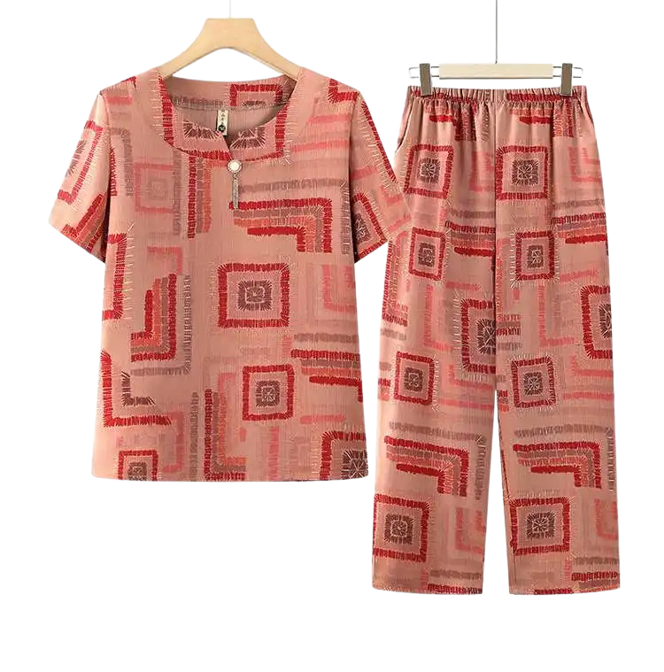 Conjunto Harmonia™ com Estampa Retrô-Chic / O Equilíbrio Perfeito Entre Estilo e Conforto Diário!