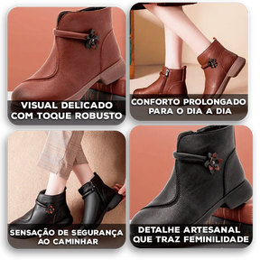 Bota Ana Catarina™ com Forração Macia e Solado Antiderrapante / Segurança e Elegância para os Dias Mais Frios!