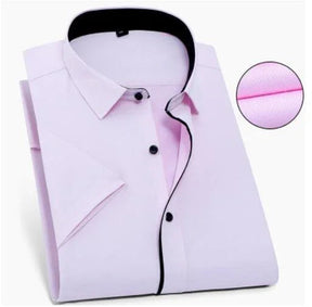 Camisa Masculina Manga Curta modelo Plus Size - Sleeve Classic / A Camisa Social Perfeita para os dias Quentes!