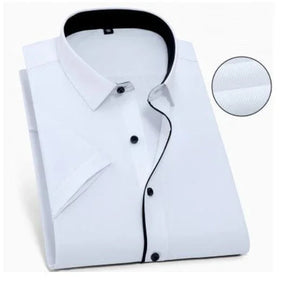 Camisa Masculina Manga Curta modelo Plus Size - Sleeve Classic / A Camisa Social Perfeita para os dias Quentes!