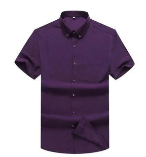 Camisa Masculina Manga Curta modelo Plus Size - Sleeve Classic / A Camisa Social Perfeita para os dias Quentes!