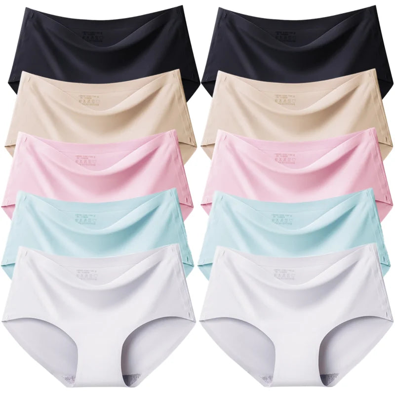 [COMPRE 5, LEVE 10] Kit de Calcinhas Seraphine™ Design Sem Costura om Forro Antibacteriano e Toque Gelado!