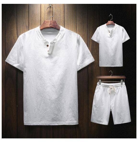 Conjunto Masculino Shorts e Camiseta Plus Size em Linho - LinhoPlus Set / Sinta a Qualidade do Linho em um Conjunto Plus Size pensado para Você