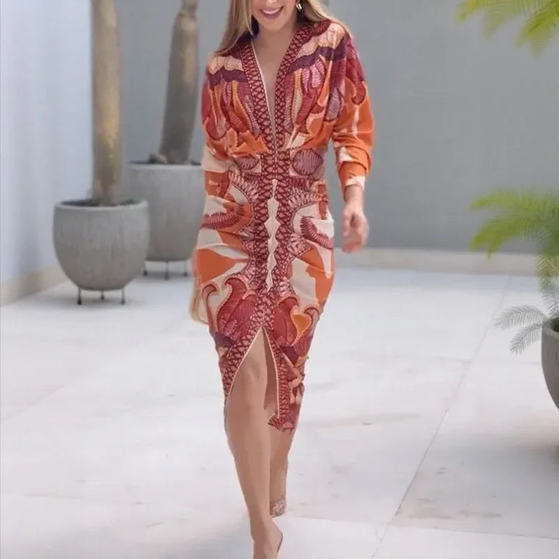 Vestido Amarantha™ em Popelina Suave com Design Marcante / Elegância Autêntica para Brilhar com Naturalidade!