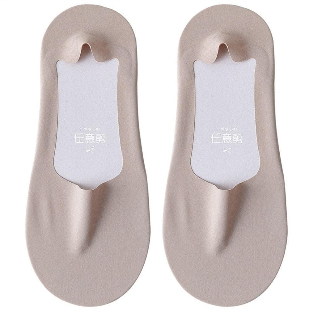 Meia Invisível  em Seda Gelo 10 Pares / Tecnologia Antibacteriana e Antitranspirante