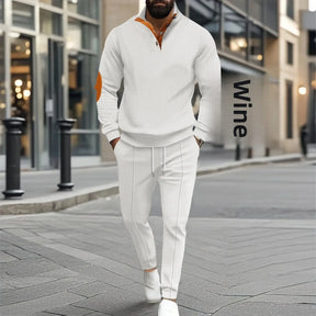 Conjunto OldTown™ com Pegada Retrô e Malha Texturizada / Elegância Clássica Para Homens que Sabem Se Vestir com Classe!