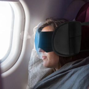 Almofada de Pescoço com Máscara Integrada / Conforto Profundo para Viagens Longas