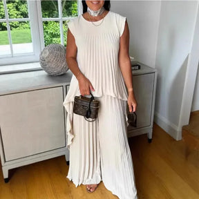 Conjunto Soraya™ em Viscose com Algodão e Design Assimétrico / Seu Novo Favorito para Impressionar com Conforto