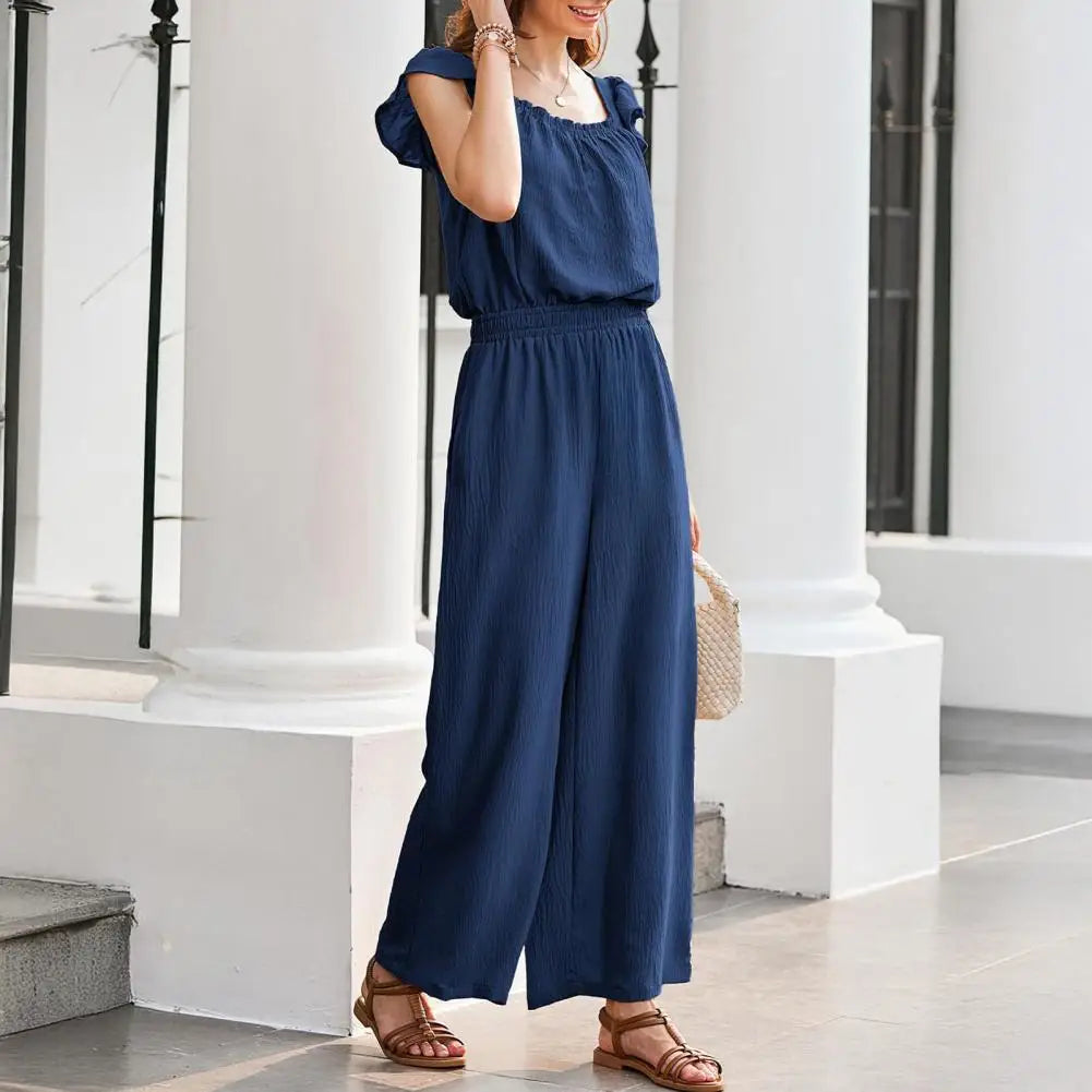 Macacão Donna Lisse™ Em Viscose com Babados Delicados / Um Toque de Charme para Qualquer Ocasião!