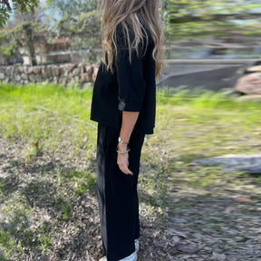 Conjunto Alma™ em Linho de Algodão com Design Minimalista / Para Mulheres que Não Abrem Mão do Conforto e Elegância!