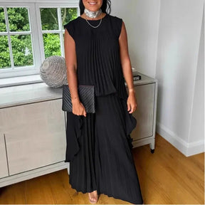 Conjunto Soraya™ em Viscose com Algodão e Design Assimétrico / Seu Novo Favorito para Impressionar com Conforto