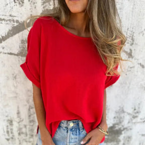[COMPRE 2, LEVE 3] Blusa Allegra™ em Viscose Rústica com Caimento Despojado / Charme Simples que Combina com Tudo!