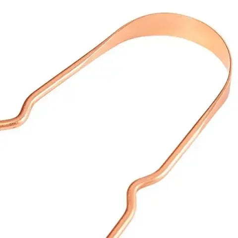 (Promoção: Compre 1, Leve 4) Raspador de Língua em Cobre Antibacteriano / Hálito Fresco e Higiene Oral Profunda em Segundos!