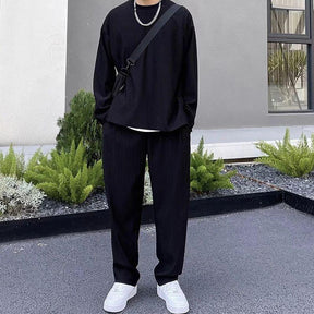 Conjunto Gentleman ™ Camiseta Manga Longa + Calça / Com Tecido Ultra Dry em Seda Gelo!