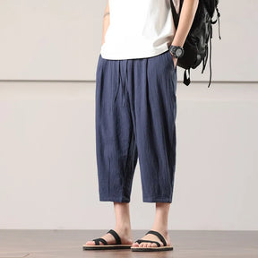 Calça Torino™ em Linho de Algodão Leve / O Toque Sofisticado da Moda Europeia que Inspira o Verão Brasileiro!