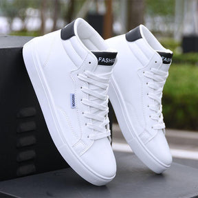 Tênis Masculino em Couro P.U - High White /A escolha ideal para quem busca sofisticação e praticidade!