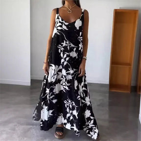 Vestido Floralis™ com Estampa Artística Floral e Modelagem Fluida / Para Mulheres que se Movem com Leveza e Estilo!