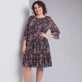 Vestido Luana Poème™ em Chiffon Premium com Mangas Bufantes / Um Clássico Boho para Corações Livres!