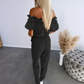 Macacão Dolce Vita™ com Mangas Bufantes e Decote Ombro a Ombro / O Frescor e Romance do Sul da França!