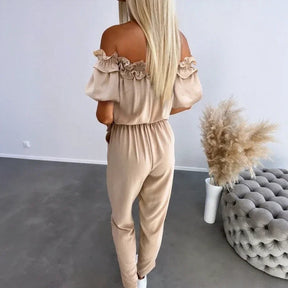 Macacão Dolce Vita™ com Mangas Bufantes e Decote Ombro a Ombro / O Frescor e Romance do Sul da França!