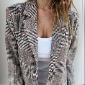 Blazer Madrid™ em Xadrez Clássico com Lapela Estruturada / Um Ícone de Estilo, Versatilidade e Elegância!