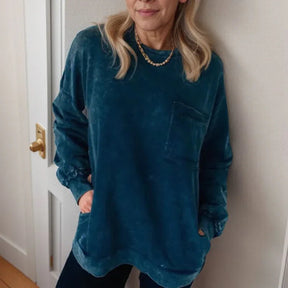 Moletom UrbanMuse™ com Lavagem Estonada e Modelagem Solta / Estilo Despojado com Toque de Arte e Conforto Acolhedor!