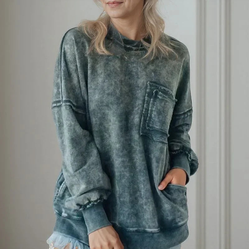 Moletom UrbanMuse™ com Lavagem Estonada e Modelagem Solta / Estilo Despojado com Toque de Arte e Conforto Acolhedor!