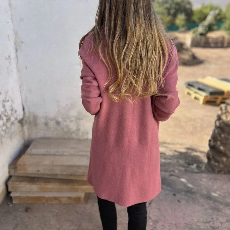 Casaco Mirela™ em Lã com Toque Aveludado e Design Minimalista / Aconchego Sofisticado para a Mulher Moderna!