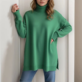 Blusa Capadócia™ em Tricô com Gola Alta / Elegância Atemporal com Toque de Sofisticação Contemporânea!