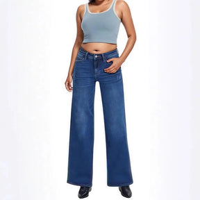 Calça Jeans Marcela™ com Elastano Confort e Corte Baggy Moderno / Conforto Real para Corpos de Mulheres Reais!